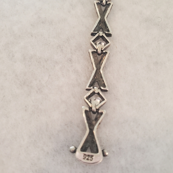 Marcacite & Sterling Silver Bracelet with Crystal Accents - Picture 2 of 6